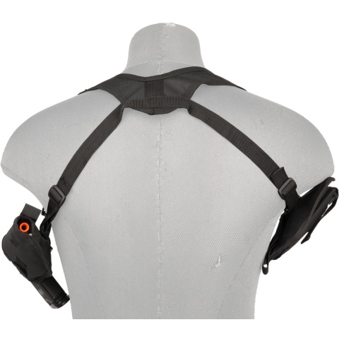Lancer Tactical Single Airsoft Pistol Shoulder Holster - BLACK