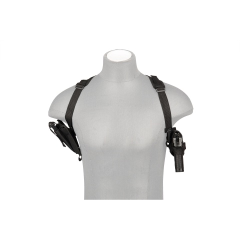 Lancer Tactical Single Airsoft Pistol Shoulder Holster - BLACK