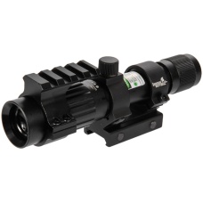 Lancer Tactical Airsoft Adjustable Green Laser Sight w/ Mount - BLACK