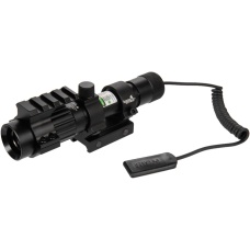 Lancer Tactical Airsoft Adjustable Green Laser Sight w/ Mount - BLACK