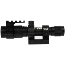 Lancer Tactical Airsoft Adjustable Green Laser Sight w/ Mount - BLACK