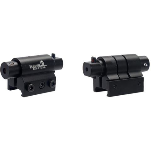 Lancer Tactical Airsoft Red Laser Sight w/ Weaver Ring - BLACK