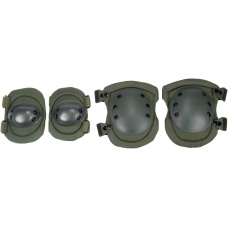 Lancer Tactical Airsoft Elbow/Knee Pad Protection Set - OD GREEN