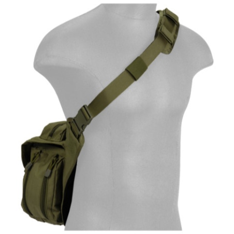 Lancer Tactical Airsoft Messenger Shoulder Bag - OD GREEN