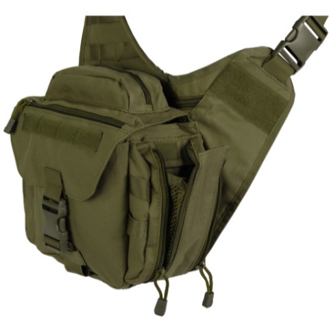 Lancer Tactical Airsoft Messenger Shoulder Bag - OD GREEN