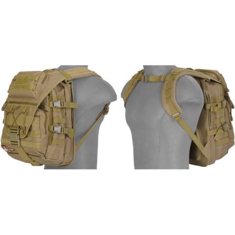 Lancer Tactical Airsoft MOLLE Laptop Backpack - TAN