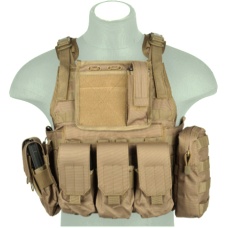 Lancer Tactical Airsoft Assault Tactical Vest (Coyote Brown)