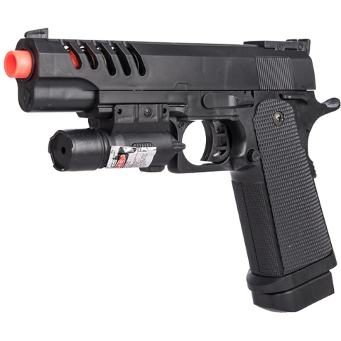 UK Arms P2004B Spring Powered Skeletonized Airsoft Pistol w/ Laser