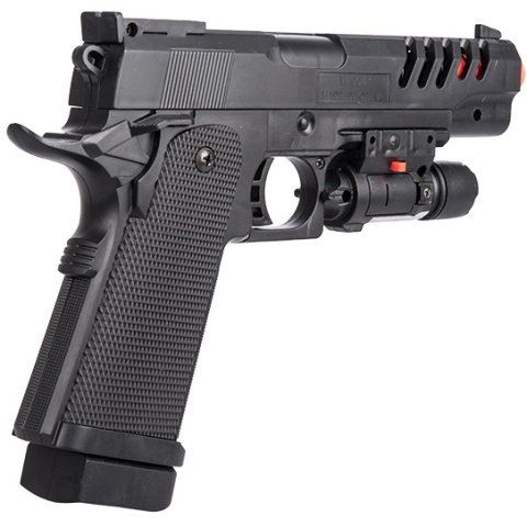 UK Arms P2004B Spring Powered Skeletonized Airsoft Pistol w/ Laser