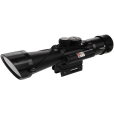 Lancer Tactical 3.5-10X40 ER Red & Green Scope w/ Laser - BLACK