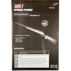 Double Eagle M61 Bolt Action Airsoft Spring Sniper Rifle (Color: Black)