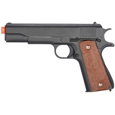 Galaxy G13H Metal Spring Airsoft 1911 Pistol w/ Holster - BLACK
