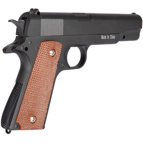 Galaxy G13H Metal Spring Airsoft 1911 Pistol w/ Holster - BLACK