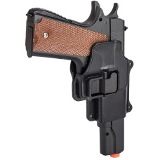 Galaxy G13H Metal Spring Airsoft 1911 Pistol w/ Holster - BLACK