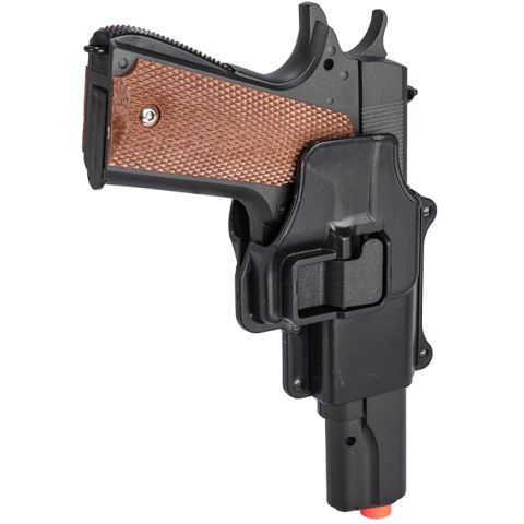 Galaxy G13H Metal Spring Airsoft 1911 Pistol w/ Holster - BLACK