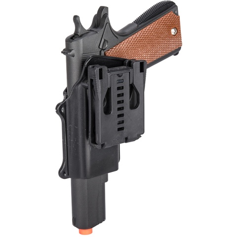 Galaxy G13H Metal Spring Airsoft 1911 Pistol w/ Holster - BLACK