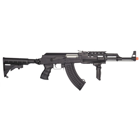 Lancer Tactical Airsoft Full Metal AK-47 AEG w/ LE Stock, Battery & Charger (Color: Black)