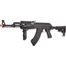 Lancer Tactical Airsoft Full Metal AK-47 AEG w/ LE Stock, Battery & Charger (Color: Black)
