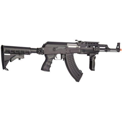 Lancer Tactical Airsoft Full Metal AK-47 AEG w/ LE Stock, Battery & Charger (Color: Black)