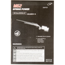 Double Eagle M62 Bolt Action Airsoft Spring Sniper Rifle (Color: Black)