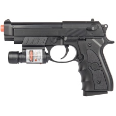 UK Arms G52R Airsoft Spring Powered Pistol w/ Laser - BLACK