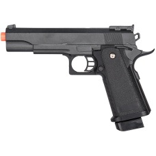 Galaxy M1911 Airsoft Metal Spring Pistol w/ Holster - BLACK
