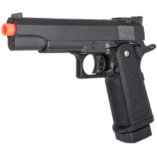 Galaxy M1911 Airsoft Metal Spring Pistol w/ Holster - BLACK