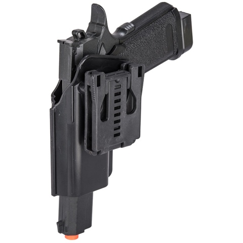 Galaxy M1911 Airsoft Metal Spring Pistol w/ Holster - BLACK
