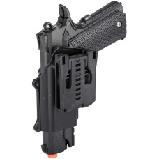 Galaxy G25H Airsoft Full Metal Spring Pistol w/ Holster - BLACK