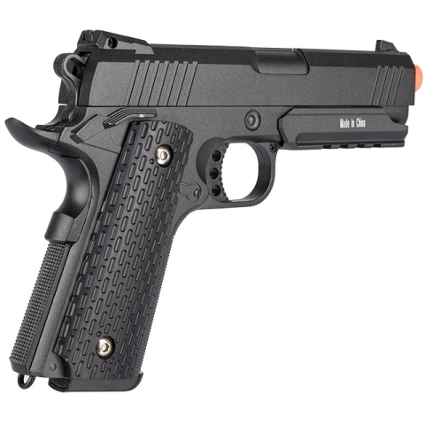 Galaxy G25H Airsoft Full Metal Spring Pistol w/ Holster - BLACK