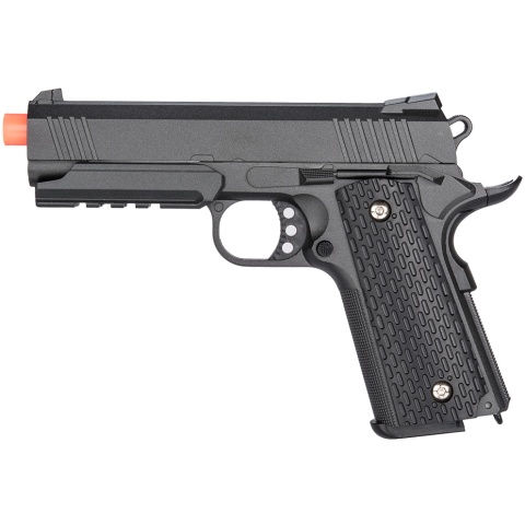 Galaxy G25H Airsoft Full Metal Spring Pistol w/ Holster - BLACK