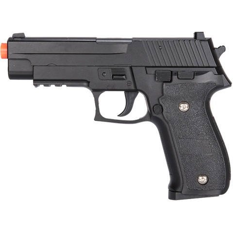 Galaxy G26H Airsoft Full Metal Spring Pistol w/ Holster - BLACK