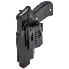Galaxy G26H Airsoft Full Metal Spring Pistol w/ Holster - BLACK