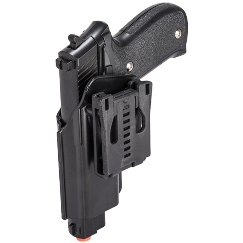 Galaxy G26H Airsoft Full Metal Spring Pistol w/ Holster - BLACK