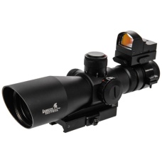 Lancer Tactical 3-9X Red & Green Long Range Scope w/ Red Dot Sight