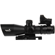 Lancer Tactical 3-9X Red & Green Long Range Scope w/ Red Dot Sight