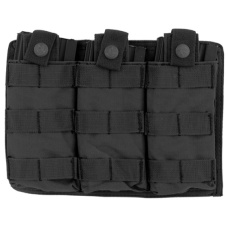 Lancer Tactical Airsoft Triple MOLLE M4 Magazine Pouch - BLACK