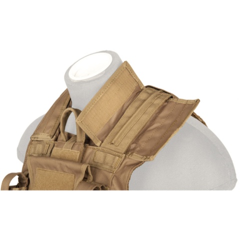 Lancer Tactical 600D Nylon Strike Tactical Vest (Coyote Brown)