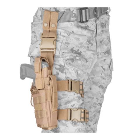 Lancer Tactical 600D Nylon Tornado Drop Leg Holster (Color: Coyote Brown)