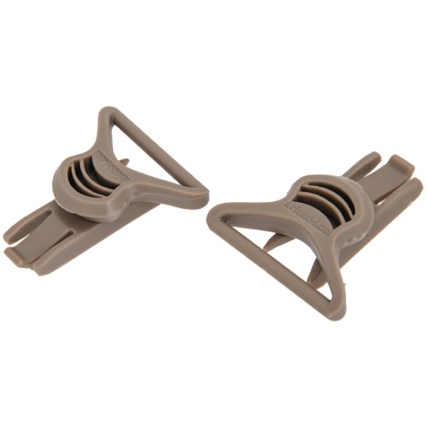 Lancer Tactical 36MM Polymer Goggle Swivel Clips - DARK EARTH