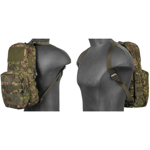 Lancer Tactical 600D Nylon Airsoft Molle Hydration Backpack (Color: PC Green)