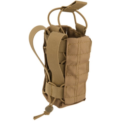 Lancer Tactical Airsoft Radio/Canteen Paracord Pouch - KHAKI
