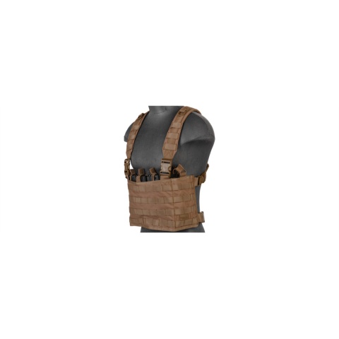 Lancer Tactical Chest Rig w/ Concealed Magazine Pouch - KHAKI