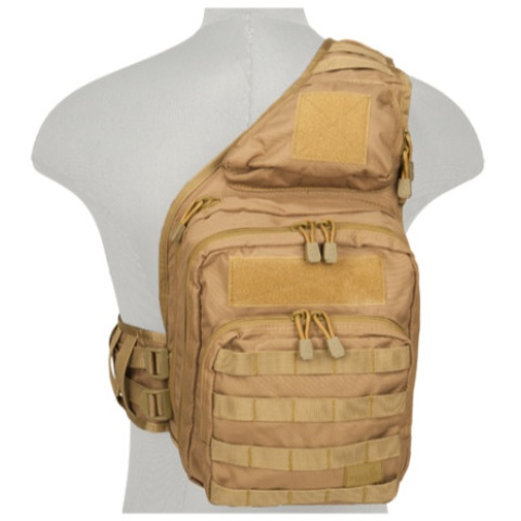 Lancer Tactical 600D Nylon Messenger Bag - COYOTE BROWN
