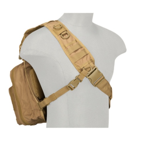 Lancer Tactical 600D Nylon Messenger Bag - COYOTE BROWN