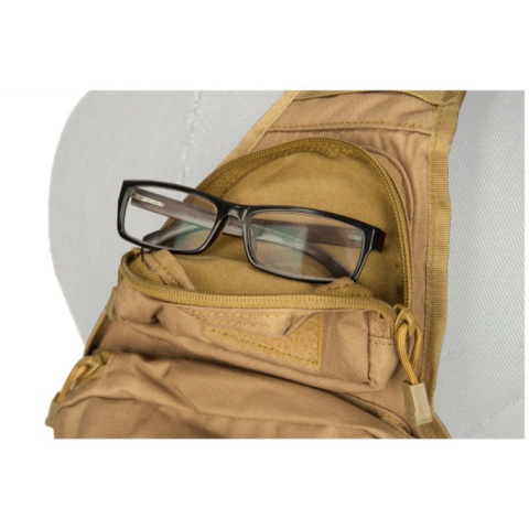 Lancer Tactical 600D Nylon Messenger Bag - COYOTE BROWN