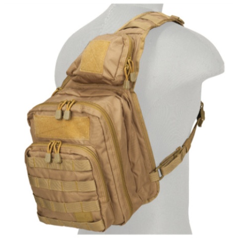 Lancer Tactical 600D Nylon Messenger Bag - COYOTE BROWN