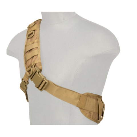 Lancer Tactical 600D Nylon Messenger Bag - COYOTE BROWN