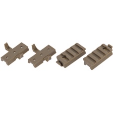 Lancer Tactical Airsoft Helmet Rail Plastic Mount Set - DARK EARTH