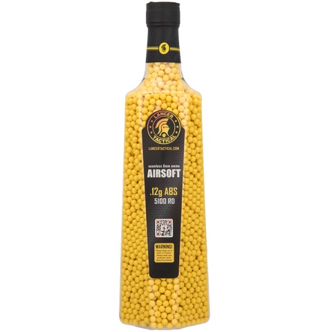 Lancer Tactical 5100 Round 0.12g ABS Airsoft BBs (Color: Yellow)